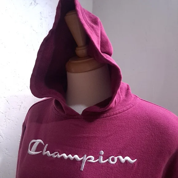 Champion | fusha (Pinkish~purple) simple logo pullover hoodie sweater - Picture 3 of 9